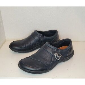 Merrell‎ Shoes Womens 6.5 Dassie Buckle Slip On Loafer Black Leather Shoes
